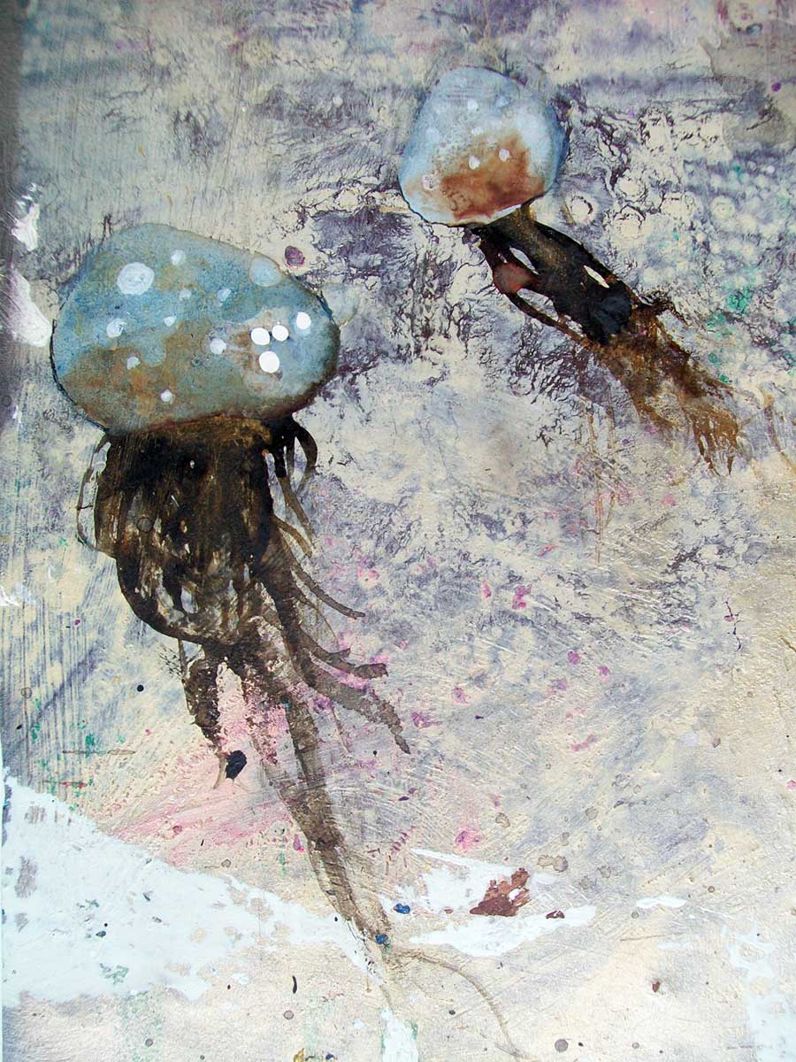 octopus Corinne Tichadou artiste peintre Bézier tableaux peinture art contemporain